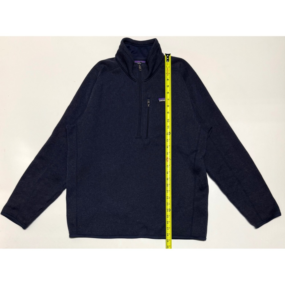 Patagonia Better Sweater 1/4 Zip Pullover Mens Large Navy Blue Fleece 25523